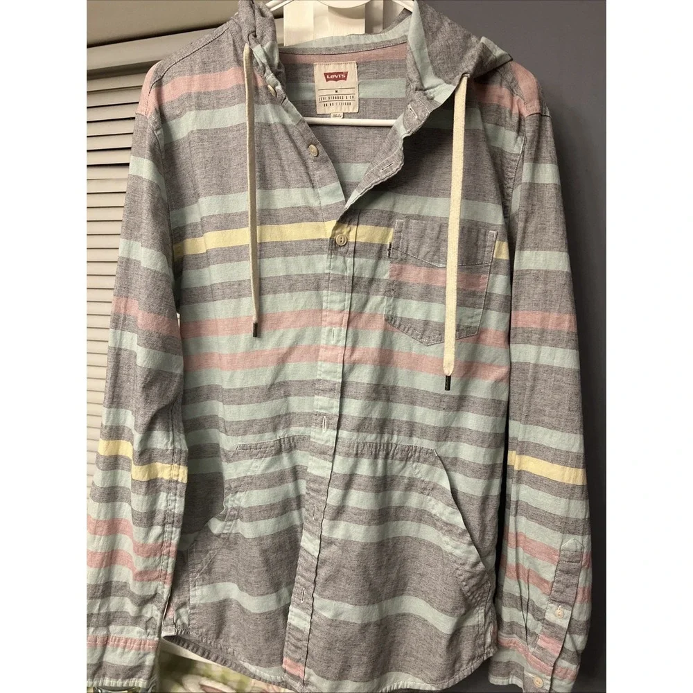 Levi's Men's Vintage Button-Up Shirt Multi Colored Long Sleeve Size Md Surfer